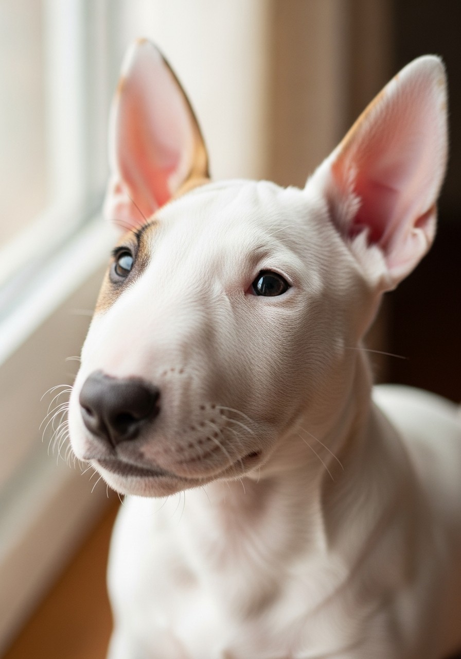 Chiot Bull Terrier miniature de l'élevage Kingston-Corbières